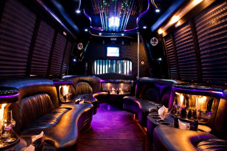 San Diego 22 Passenger Party Bus Interior